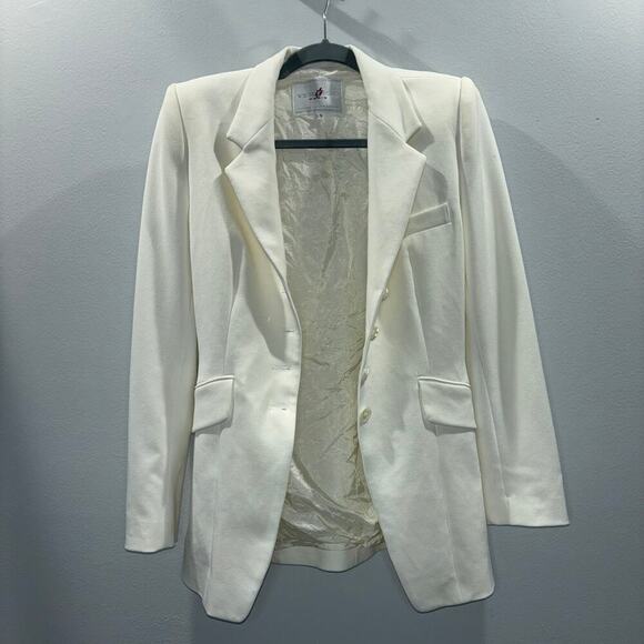 Vintage Vertigo Paris White Blazer | Made in France | Size Small - Picture 6 of 13